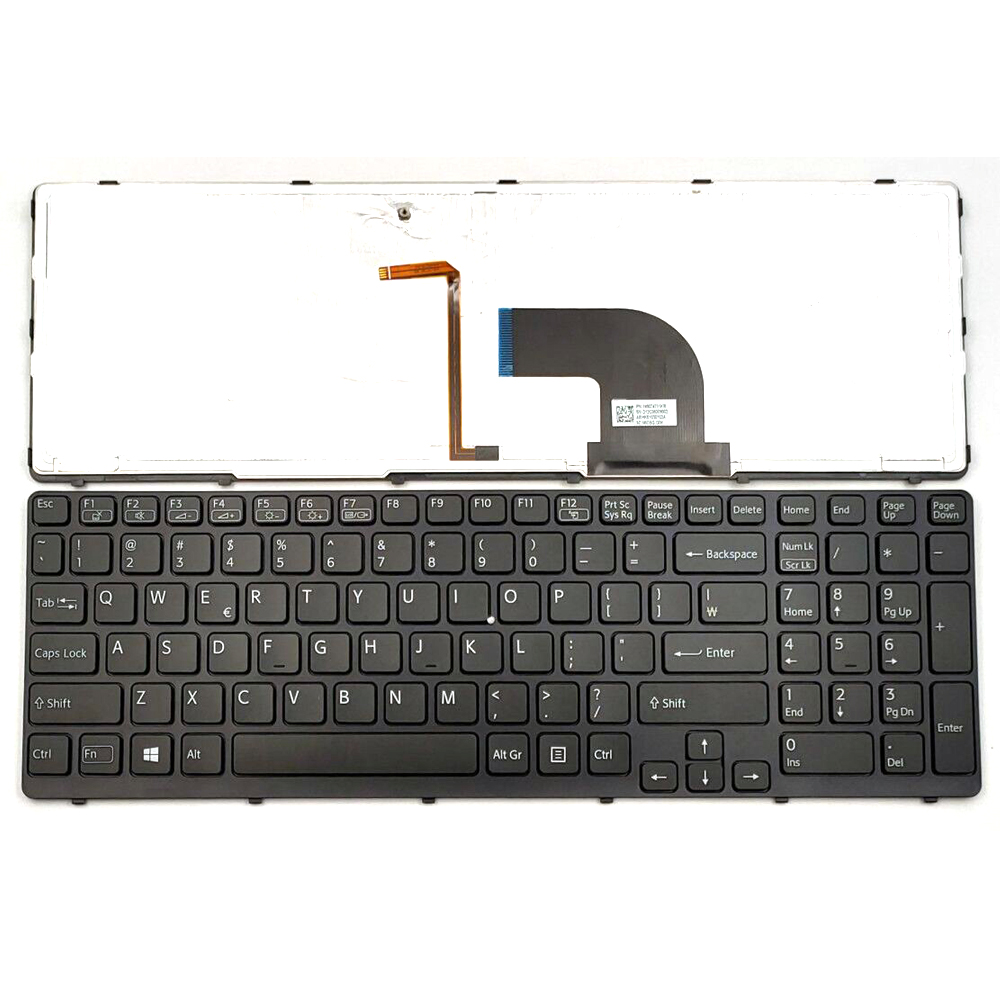 Original New Sony VAIO SVE15 Series Laptop Keyboard US Black With Backlit 149161211